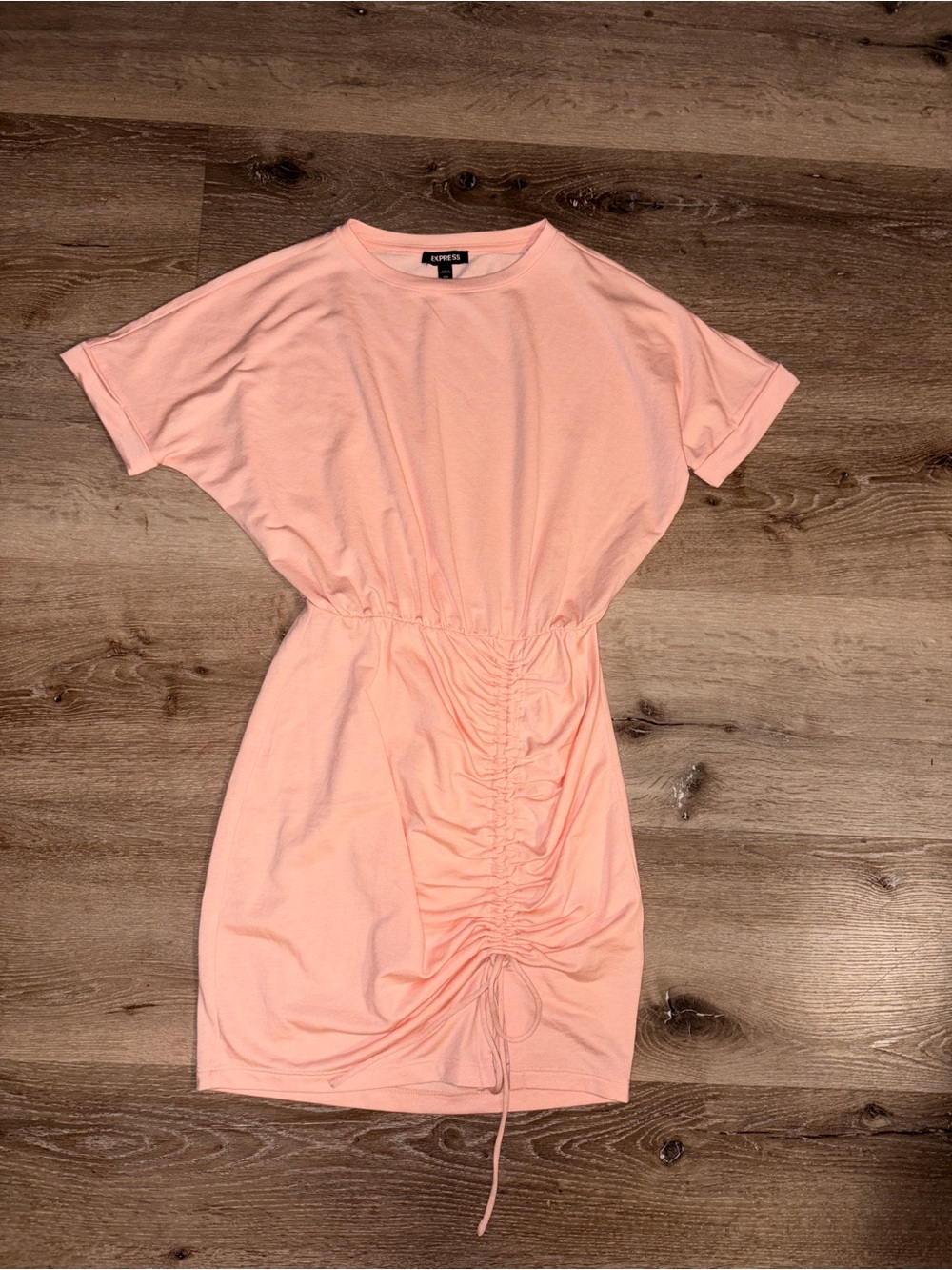Express cinched tie pullover shirt dress